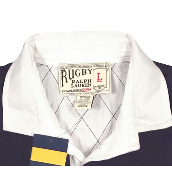 NEW Ralph Lauren Rugby Womens Rugby Shirt!  Navy & Yellow  Skull & Crossbones - Picture 2 of 2